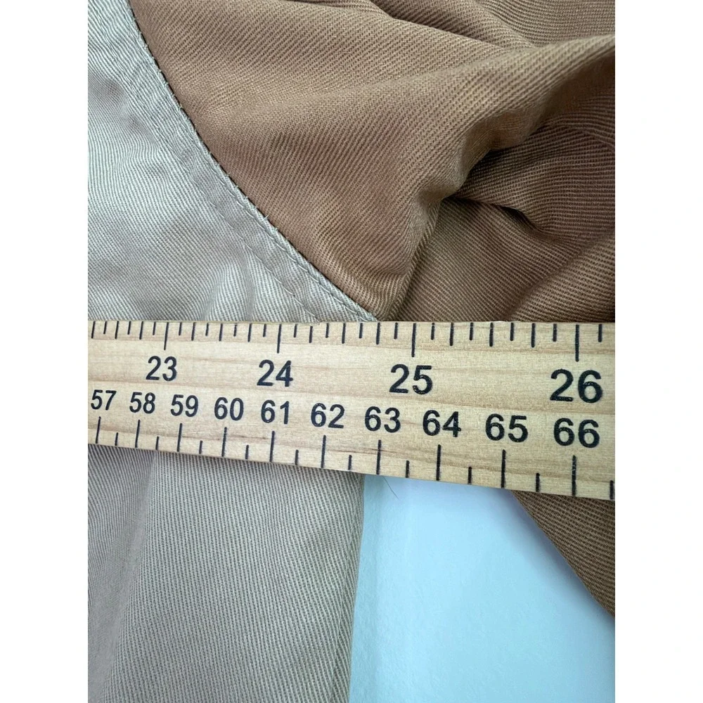 Wrangler Two-Tone Tan and Camel Button-Down Work Shirt